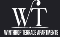 Winthrop Terrace Apartments logo on a black background.